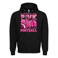 Black In October We Wear Pink Watch Football Zipper Hoodie - texasbilliewilder