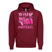 Burgundy In October We Wear Pink Watch Football Zipper Hoodie - texasbilliewilder