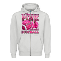 Dove Grey In October We Wear Pink Watch Football Zipper Hoodie - texasbilliewilder