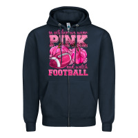 Navy In October We Wear Pink Watch Football Zipper Hoodie - texasbilliewilder