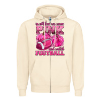 Sandshell In October We Wear Pink Watch Football Zipper Hoodie - texasbilliewilder