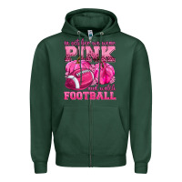 Sports Green In October We Wear Pink Watch Football Zipper Hoodie - texasbilliewilder
