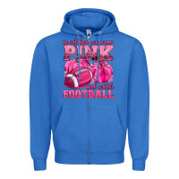 True Royal In October We Wear Pink Watch Football Zipper Hoodie - texasbilliewilder