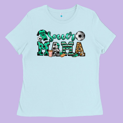 Soccer Mama Ladies Tee Designed By Jasminsmagicworld