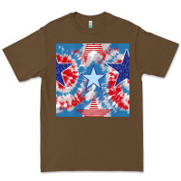 Cacao patriotic tie dye stars Premium Tee - BundleAndBundleShop