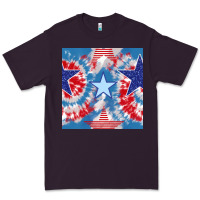 Plum patriotic tie dye stars Premium Tee - BundleAndBundleShop