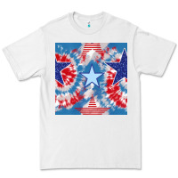 White patriotic tie dye stars Premium Tee - BundleAndBundleShop