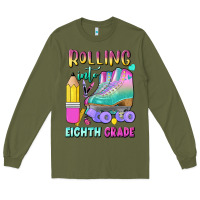 Army Green rolling into eighth grade Long Sleeve Tee - BundleAndBundleShop