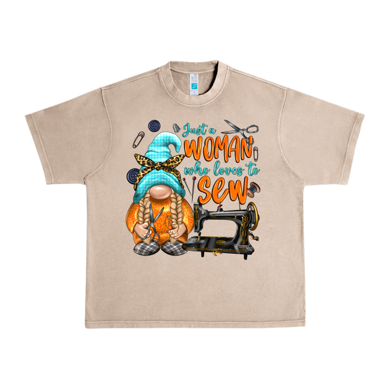 Just A Woman Who Loves To Sew Urban Heavy Tee by NancyCooperArtShop | Teevron