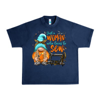 Navy just a woman who loves to sew Urban Heavy Tee - NancyCooperArtShop