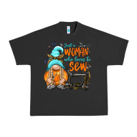 Pigment Black just a woman who loves to sew Urban Heavy Tee - NancyCooperArtShop