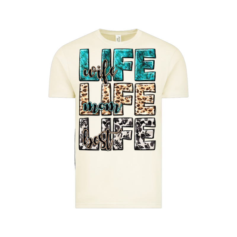 Wife Life Wife Mom Life Best Vintage Tee by NancyCooperArtShop | Teevron