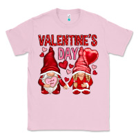 Bubblegum Pink valentines day with gnomies Classic Tee - NancyCooperArtShop