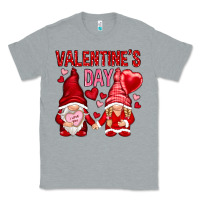 Heather Grey valentines day with gnomies Classic Tee - NancyCooperArtShop