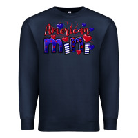 Navy American Mini  4th of July Premium Sweatshirt - CowGirlArtShop
