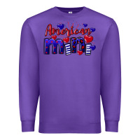 Purple American Mini  4th of July Premium Sweatshirt - CowGirlArtShop