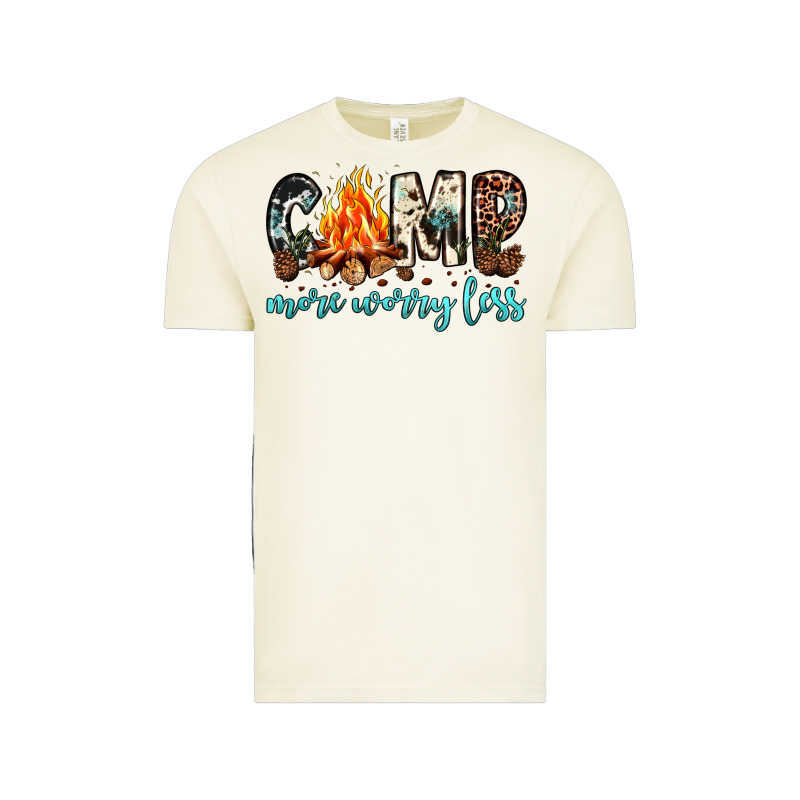 Camp More Worry Less Vintage Tee by JahusDesignShop | Teevron