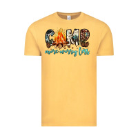 Vintage Mustard camp more worry less Vintage Tee - JahusDesignShop