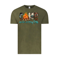 Vintage Olive camp more worry less Vintage Tee - JahusDesignShop