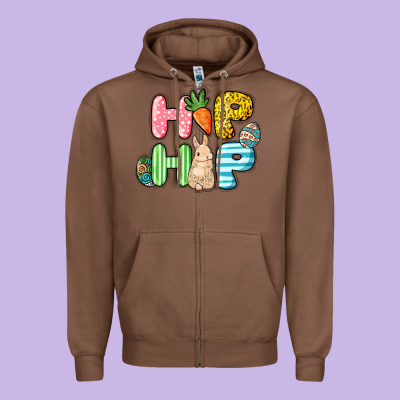 Hip Hop Easter Zipper Hoodie Designed By Nancycooperartshop