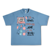 Pebble Blue she works willingly with her hands Urban Heavy Tee - MaliasSmallBusiness
