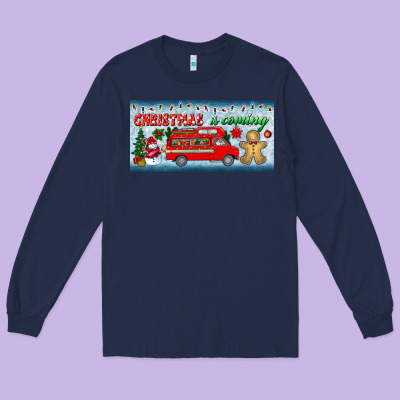 Christmas Is Coming License Plate Long Sleeve Tee Designed By Bundleandbundleshop