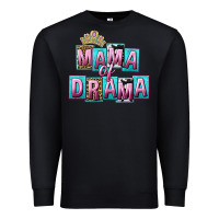 Black Mama of Drama Mother's Day Premium Sweatshirt - CowGirlArtShop