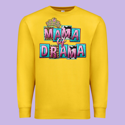 Mama Of Drama Mother's Day Premium Sweatshirt Designed By Cowgirlartshop