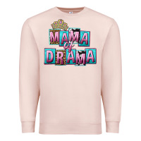 Pale Pink Mama of Drama Mother's Day Premium Sweatshirt - CowGirlArtShop