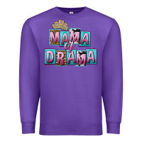 Purple Mama of Drama Mother's Day Premium Sweatshirt - CowGirlArtShop
