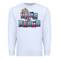 White Mama of Drama Mother's Day Premium Sweatshirt - CowGirlArtShop