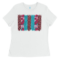 White valentines day leopard rose glitter brush stoke Ladies Tee - JahusDesignShop