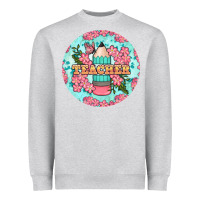 Heather Grey teacher floral pencil round earring Heavyweight Sweatshirt - BundleAndBundleShop