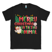 Black merry christmas ya filthy animal Classic Tee - MaliasSmallBusiness