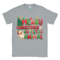 Heather Grey merry christmas ya filthy animal Classic Tee - MaliasSmallBusiness