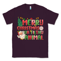Plum merry christmas ya filthy animal Classic Tee - MaliasSmallBusiness