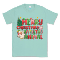 Seafoam merry christmas ya filthy animal Classic Tee - MaliasSmallBusiness