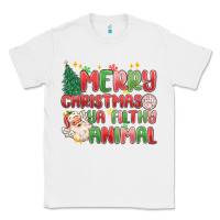 White merry christmas ya filthy animal Classic Tee - MaliasSmallBusiness
