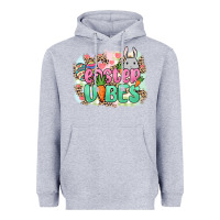 Heather Grey Easter vibes Easter Day Heavyweight Hoodie - HowdyJamesFarm