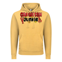 Vintage Mustard crawfish junkie Vintage Hoodie - MaliasSmallBusiness