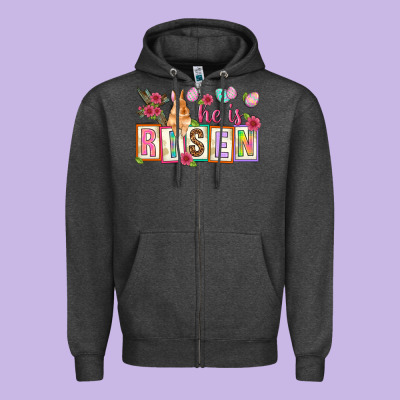 He Is Risen Zipper Hoodie Designed By Nancycooperartshop