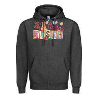 Charcoal Heather He is risen Zipper Hoodie - NancyCooperArtShop