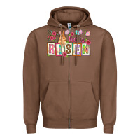 Chestnut He is risen Zipper Hoodie - NancyCooperArtShop