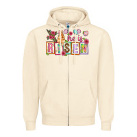 Sandshell He is risen Zipper Hoodie - NancyCooperArtShop
