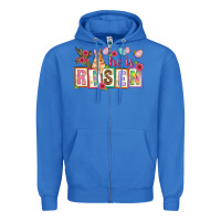 True Royal He is risen Zipper Hoodie - NancyCooperArtShop