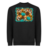 Black fall pumpkin distressed background Heavyweight Sweatshirt - BundleAndBundleShop