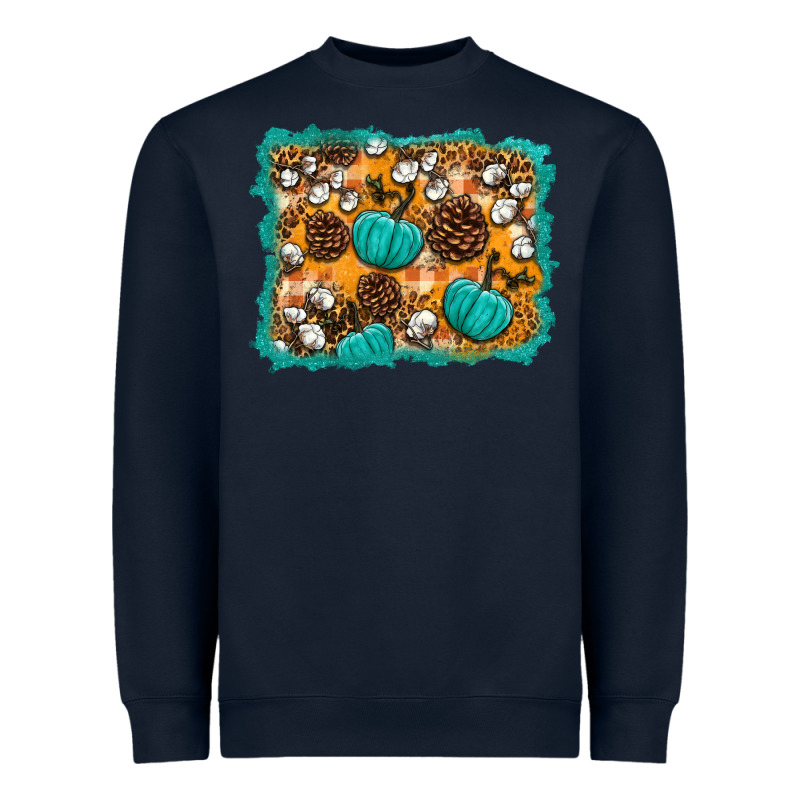 Fall Pumpkin Distressed Background Heavyweight Sweatshirt by BundleAndBundleShop | Teevron