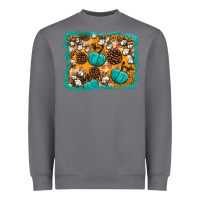 Storm fall pumpkin distressed background Heavyweight Sweatshirt - BundleAndBundleShop