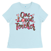 Baby Blue one loved teacher Ladies Tee - JahusDesignShop