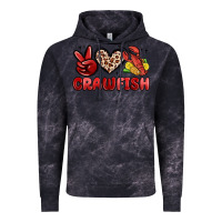 Cloud Black peace love crawfish Vintage Hoodie - MaliasSmallBusiness